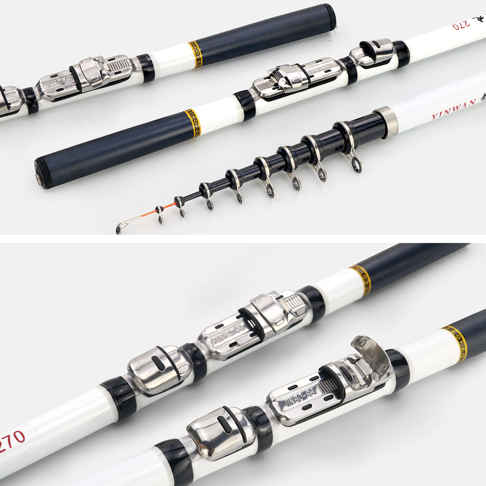 Telescopic Rock Fishing Rod Spinning fly Carp