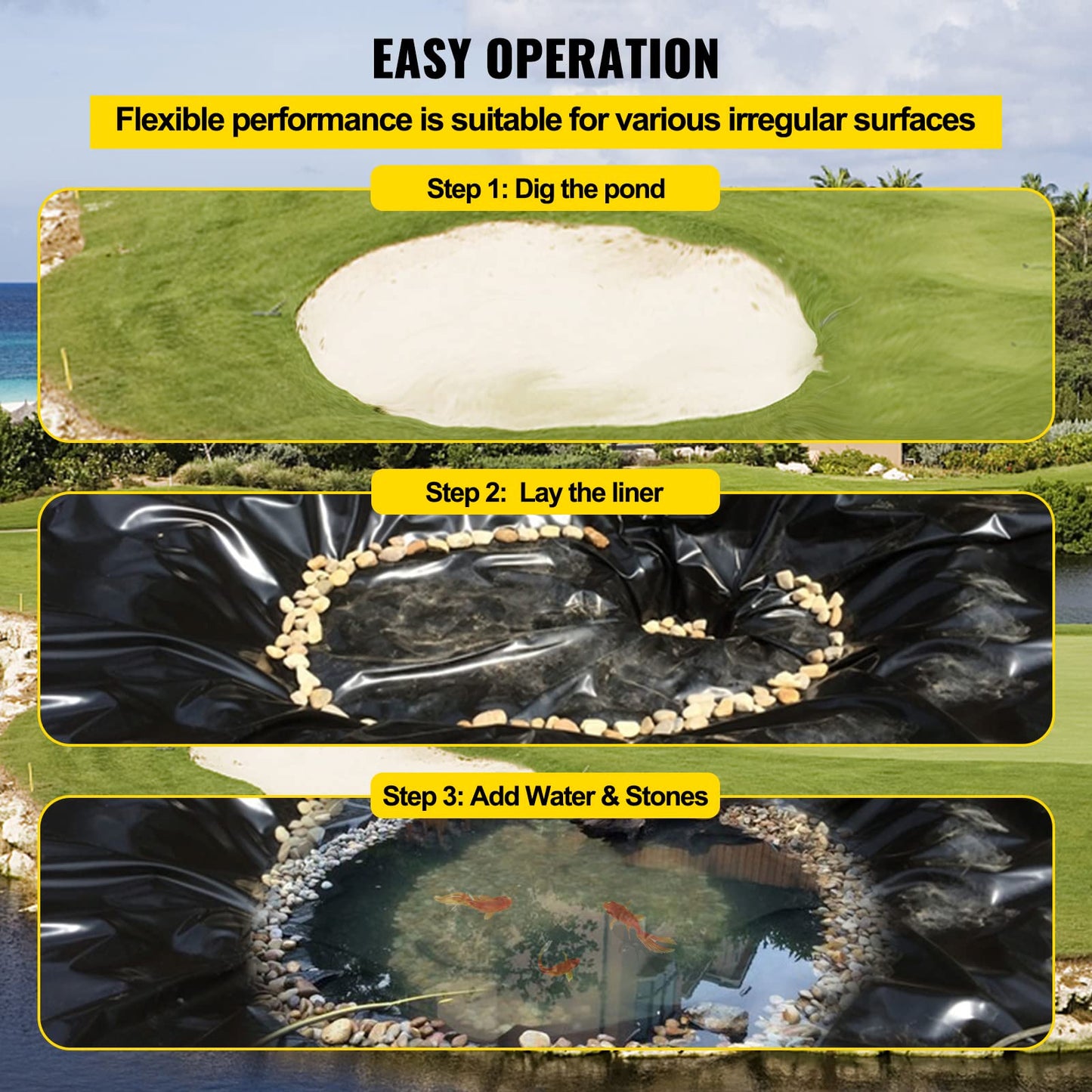 HDPE Fish Pond Liner Garden Pond