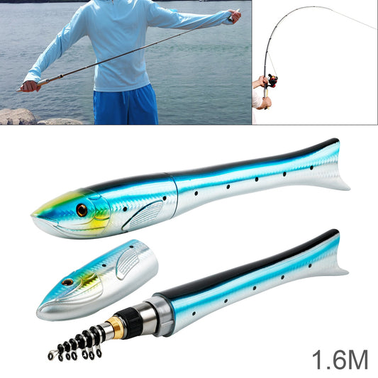 1.6m Telescopic Carbon Fishing Rod