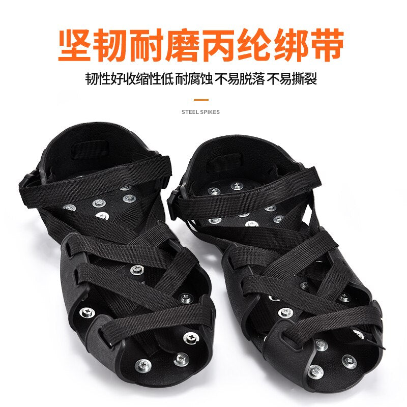 1 Pair 32 Studs Anti Skid Ice Gripper Winter for Fishing