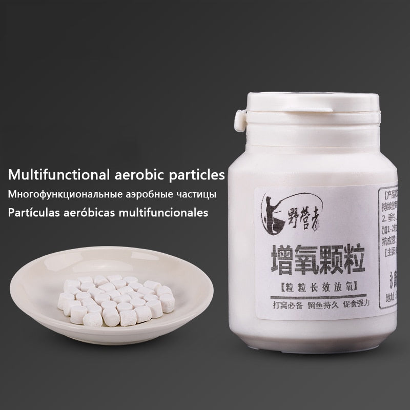 Oxygen enhanced Pellets Release for Fishing Bait, Fish tank