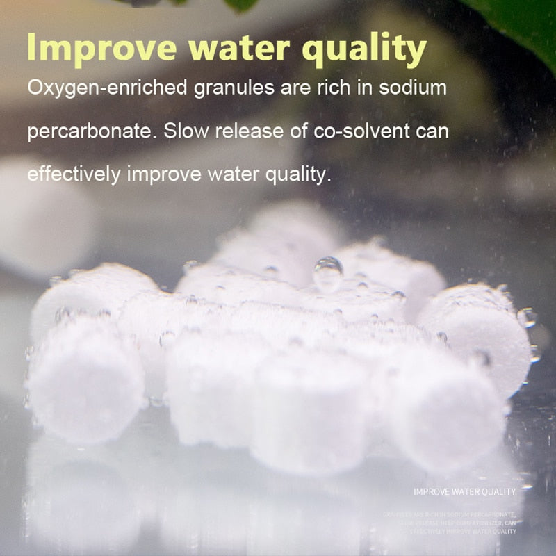 Oxygen enhanced Pellets Release for Fishing Bait, Fish tank