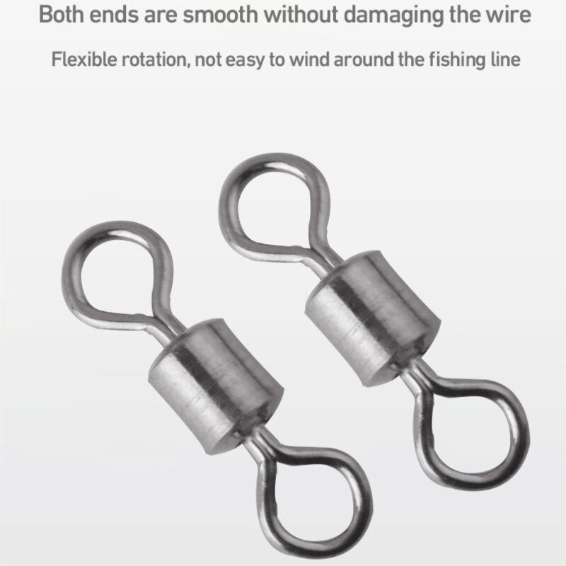 100pcs/lot Fishing Swivel Solid Connector