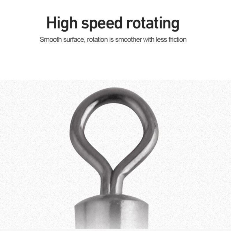 100pcs/lot Fishing Swivel Solid Connector