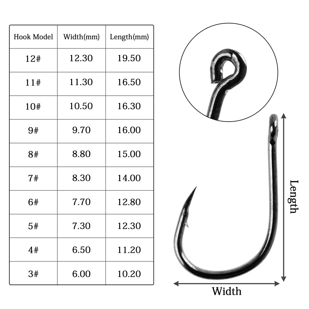 100Pcs Fishing Hooks Set