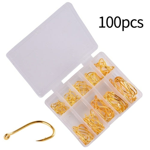 100Pcs Fishing Hooks Set