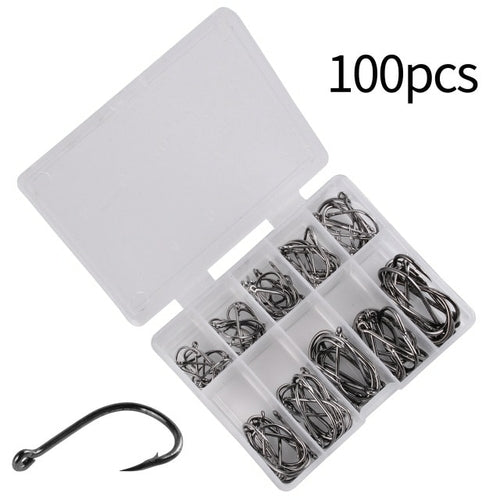 100Pcs Fishing Hooks Set
