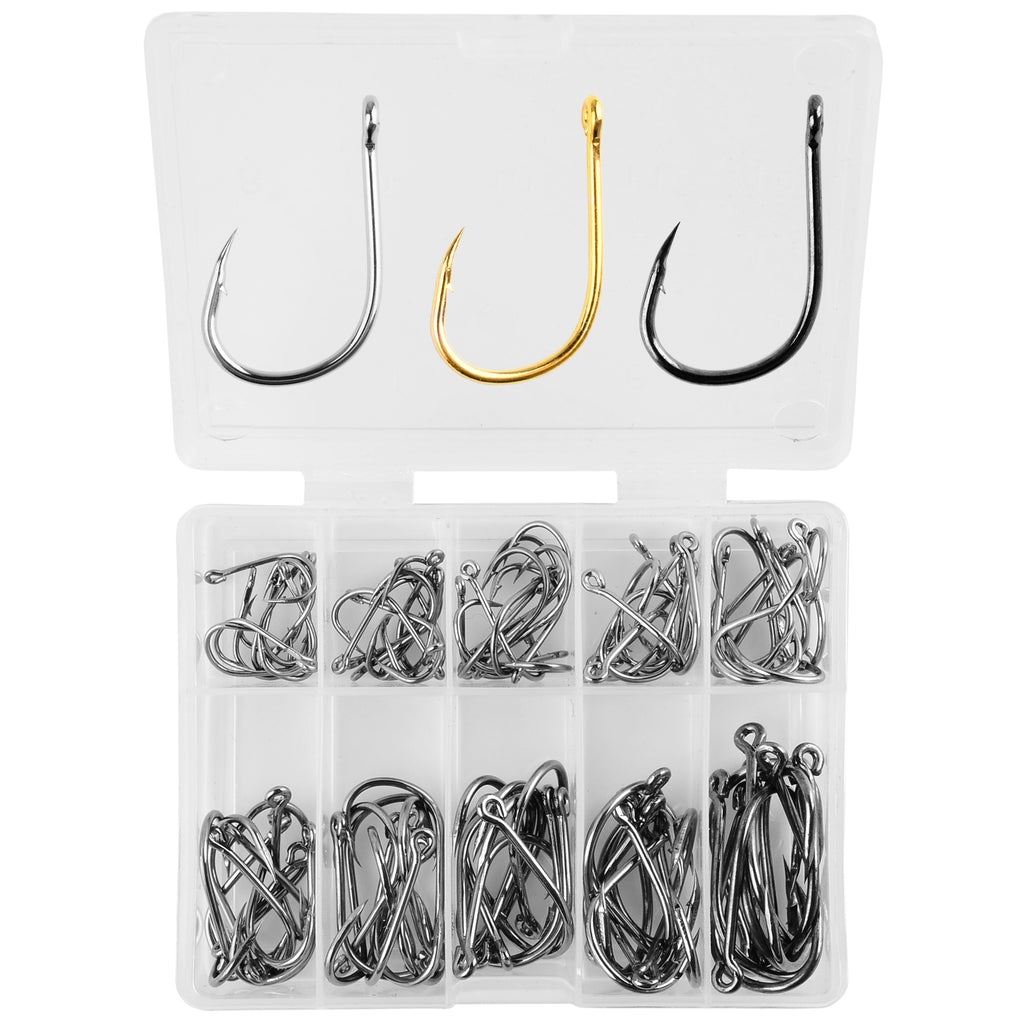 100Pcs Fishing Hooks Set