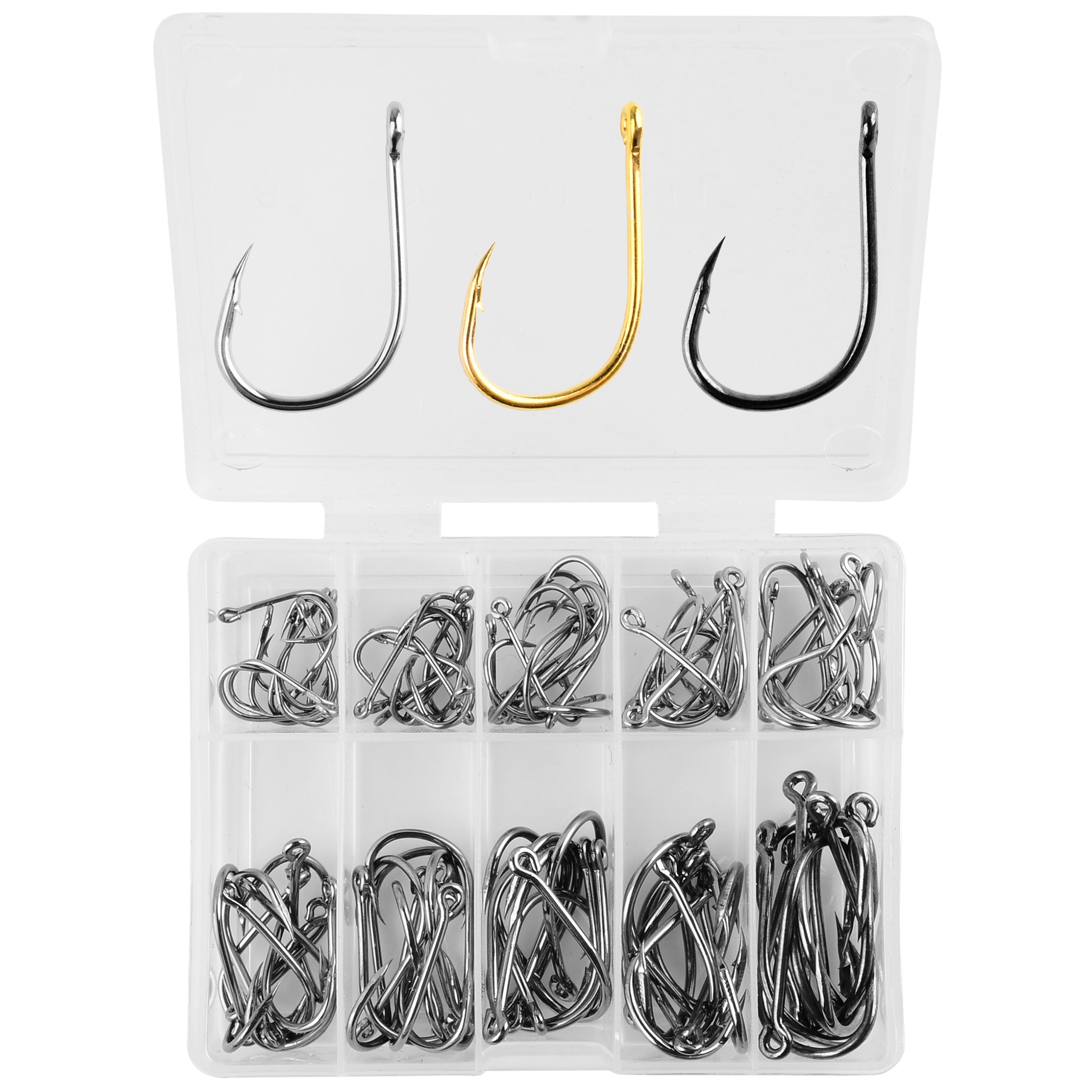 100Pcs Fishing Hooks Set
