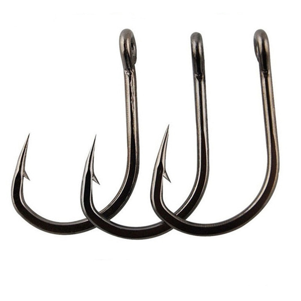 100pcs Fishing Hooks Set Carbon Steel