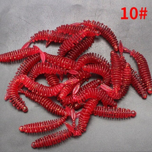 10pcs Soft Worm Bait