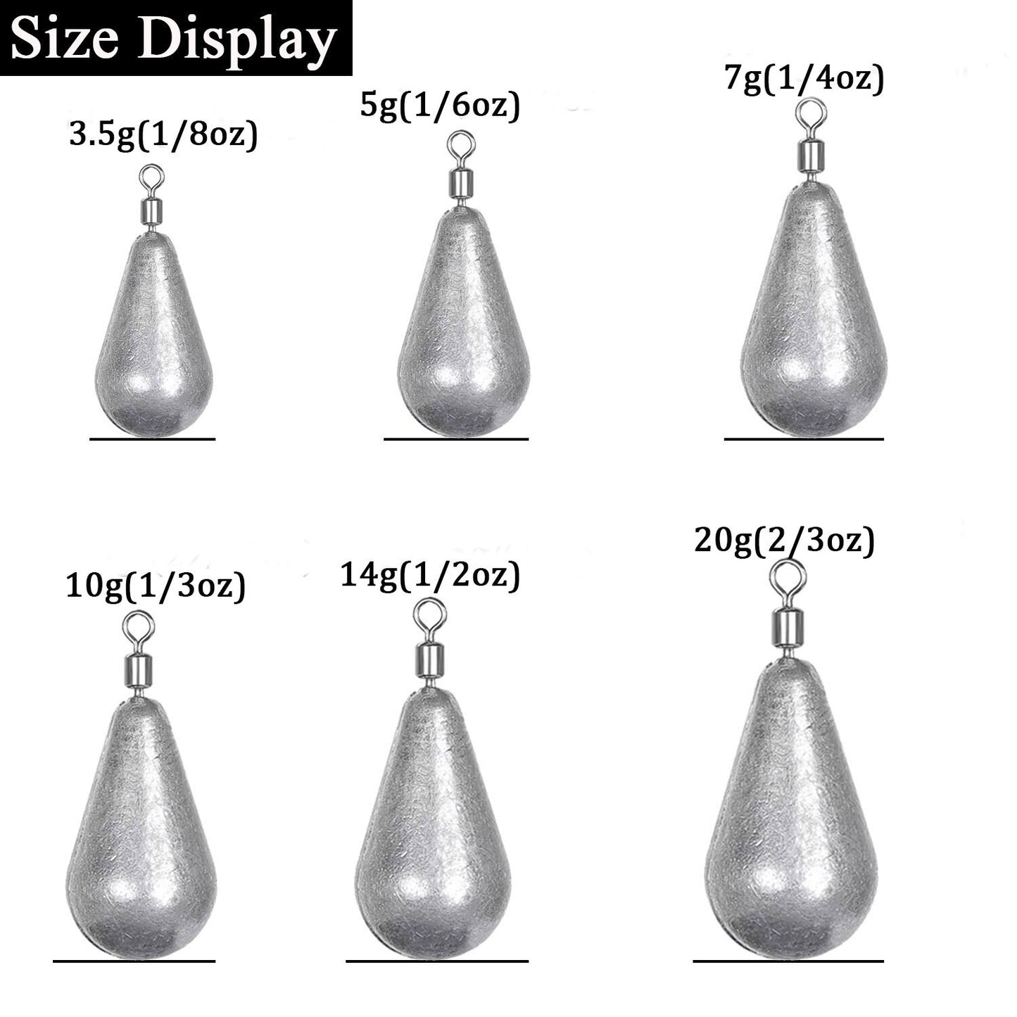 10pcs/lot Fishing Weight Sinkers