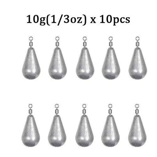 10pcs/lot Fishing Weight Sinkers