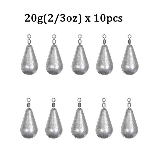 10pcs/lot Fishing Weight Sinkers