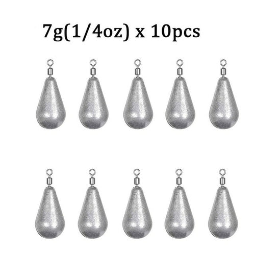 10pcs/lot Fishing Weight Sinkers