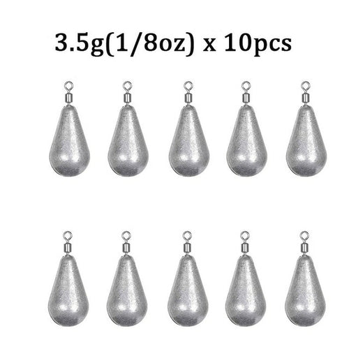 10pcs/lot Fishing Weight Sinkers