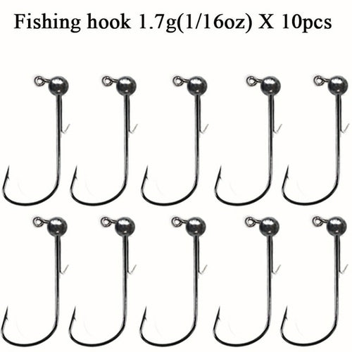 10pcs/lot Jig Head Fishing Hook