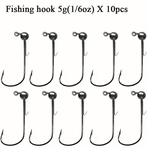 10pcs/lot Jig Head Fishing Hook