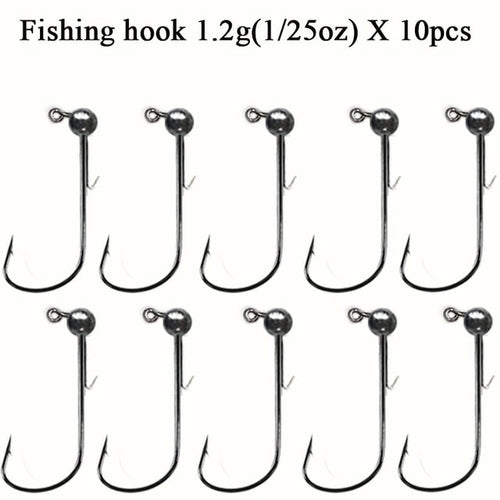 10pcs/lot Jig Head Fishing Hook