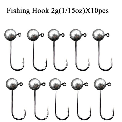10pcs/lot Jig Head Fishing Hook