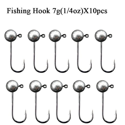 10pcs/lot Jig Head Fishing Hook