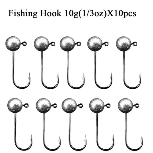 10pcs/lot Jig Head Fishing Hook