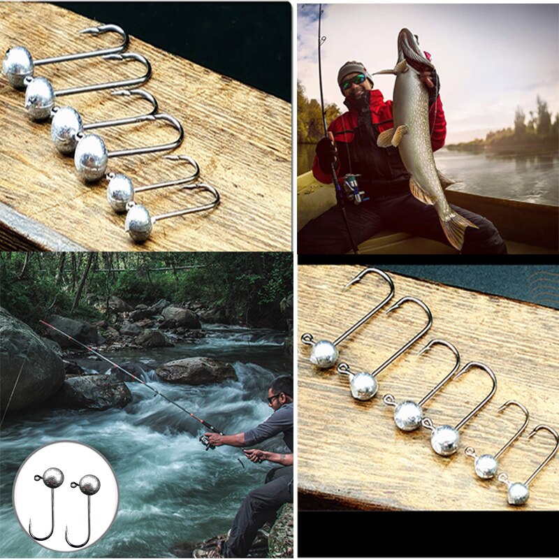 10pcs/lot Jig Head Fishing Hook