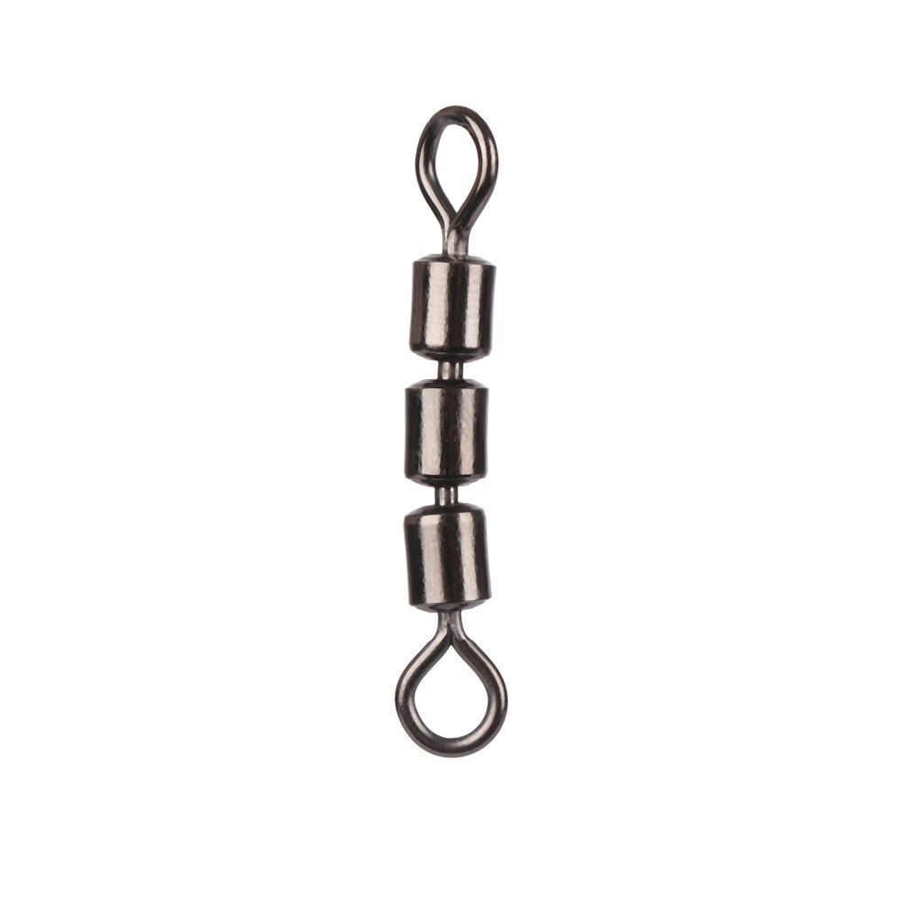 10pcs/set Portable Rolling Triple Fishing Swivels