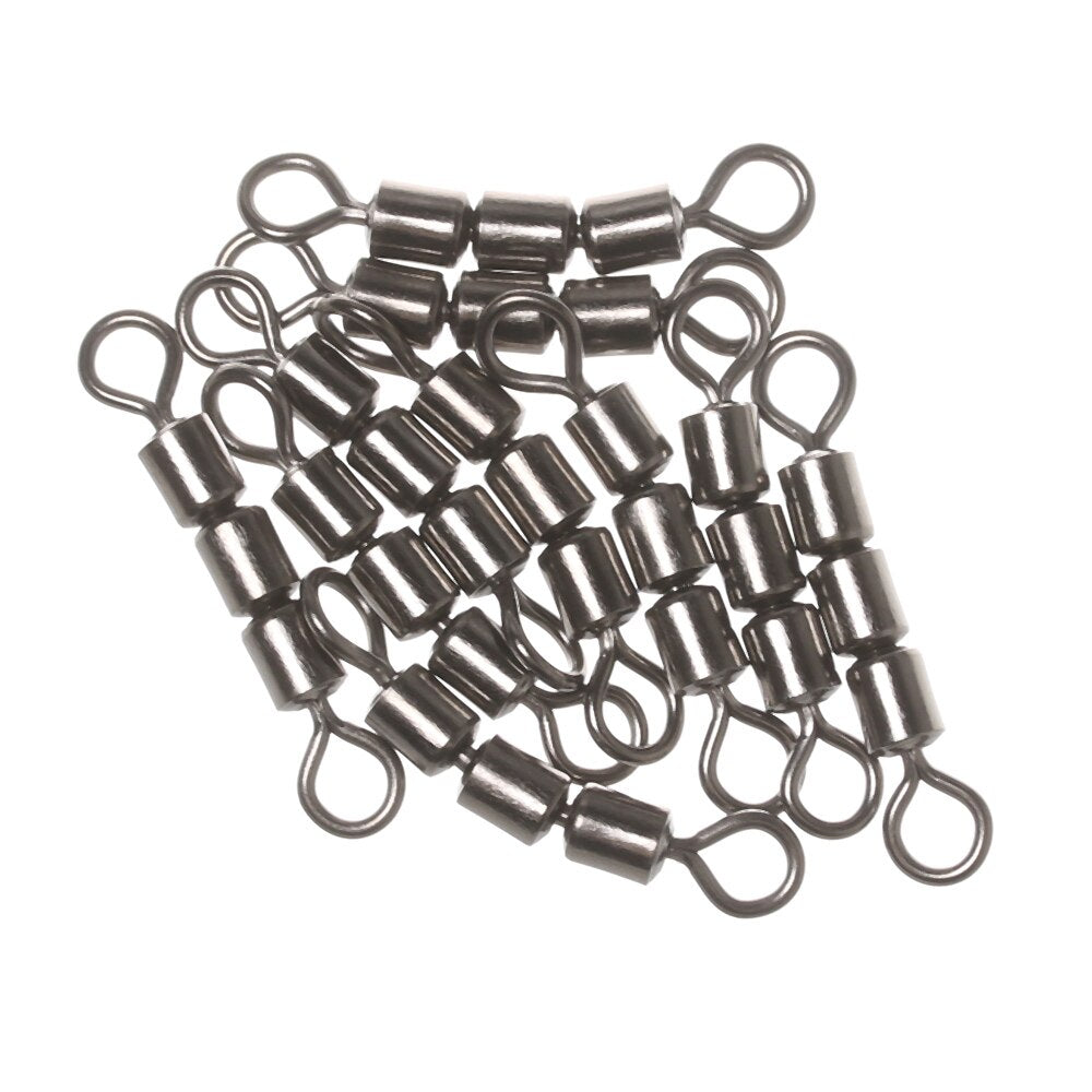 10pcs/set Portable Rolling Triple Fishing Swivels