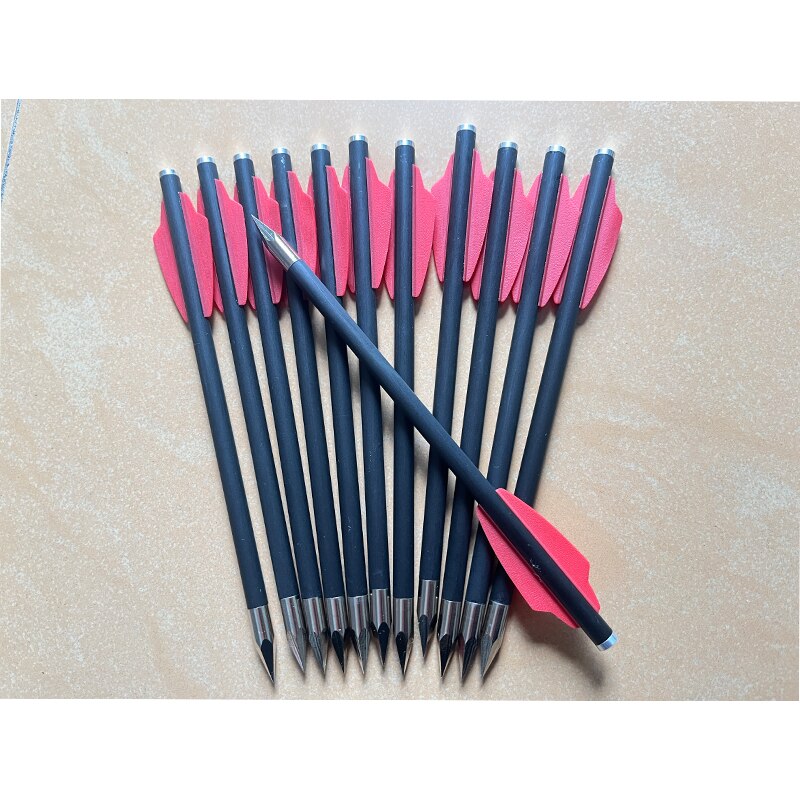 12/24pcs 6.3" pure  carbon Crossbow Bolts Arrows