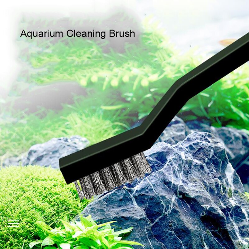 13cm Steel Wire Brush Aquarium Algae Cleaning Brush Nylon Brush