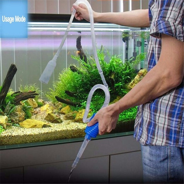 145/170cm Siphon Aquarium Cleaning Pipe Semi-auto Fish Tank Water