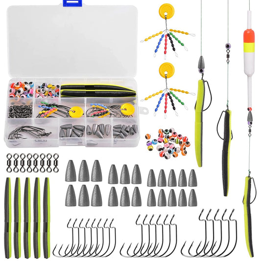 145pcs Fishing Carolina Rig Kit Bullet
