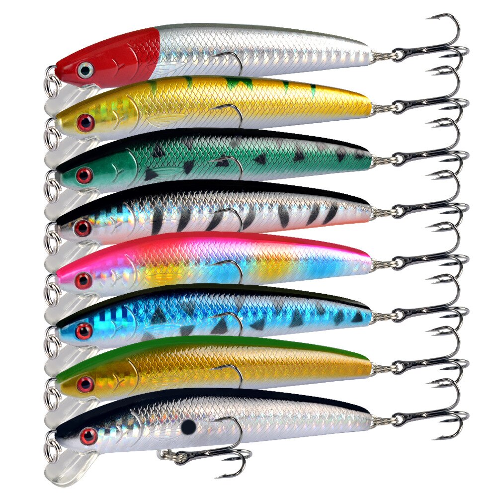 1PCS Laser Minnow Fishing Lure 9.5CM 8.5G