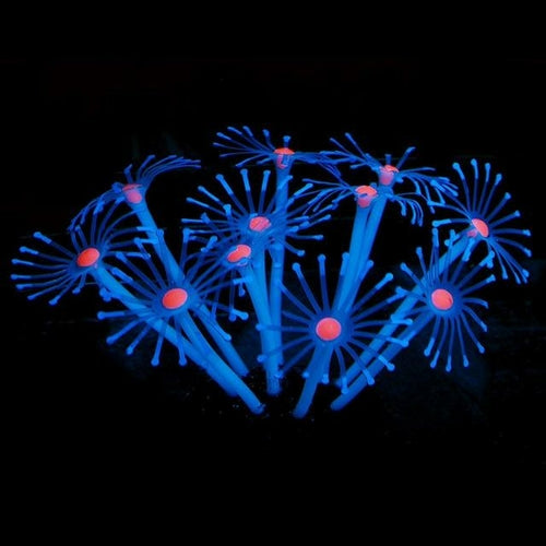 1Pc Silicone Glowing Artificial Fish Tank Aquarium Coral Plants