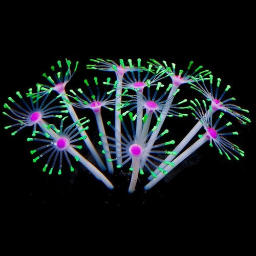 1Pc Silicone Glowing Artificial Fish Tank Aquarium Coral Plants