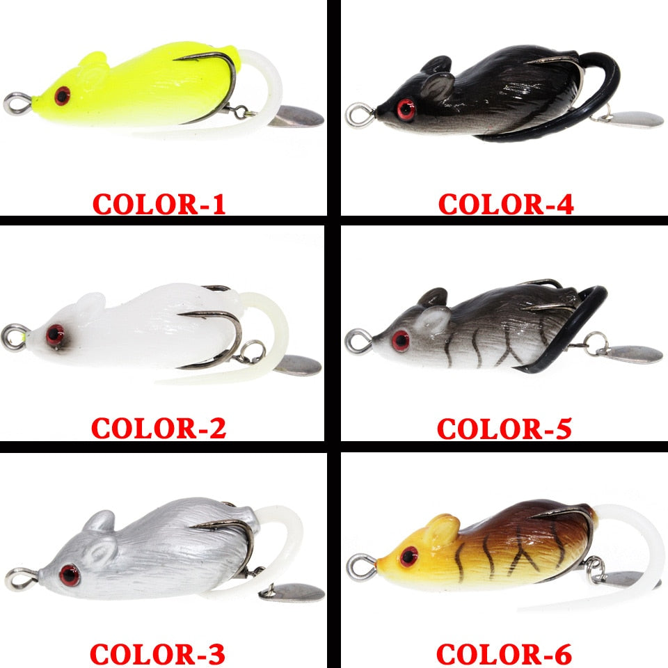 1pcs/lot 3d Eyes Soft Mouse Bait