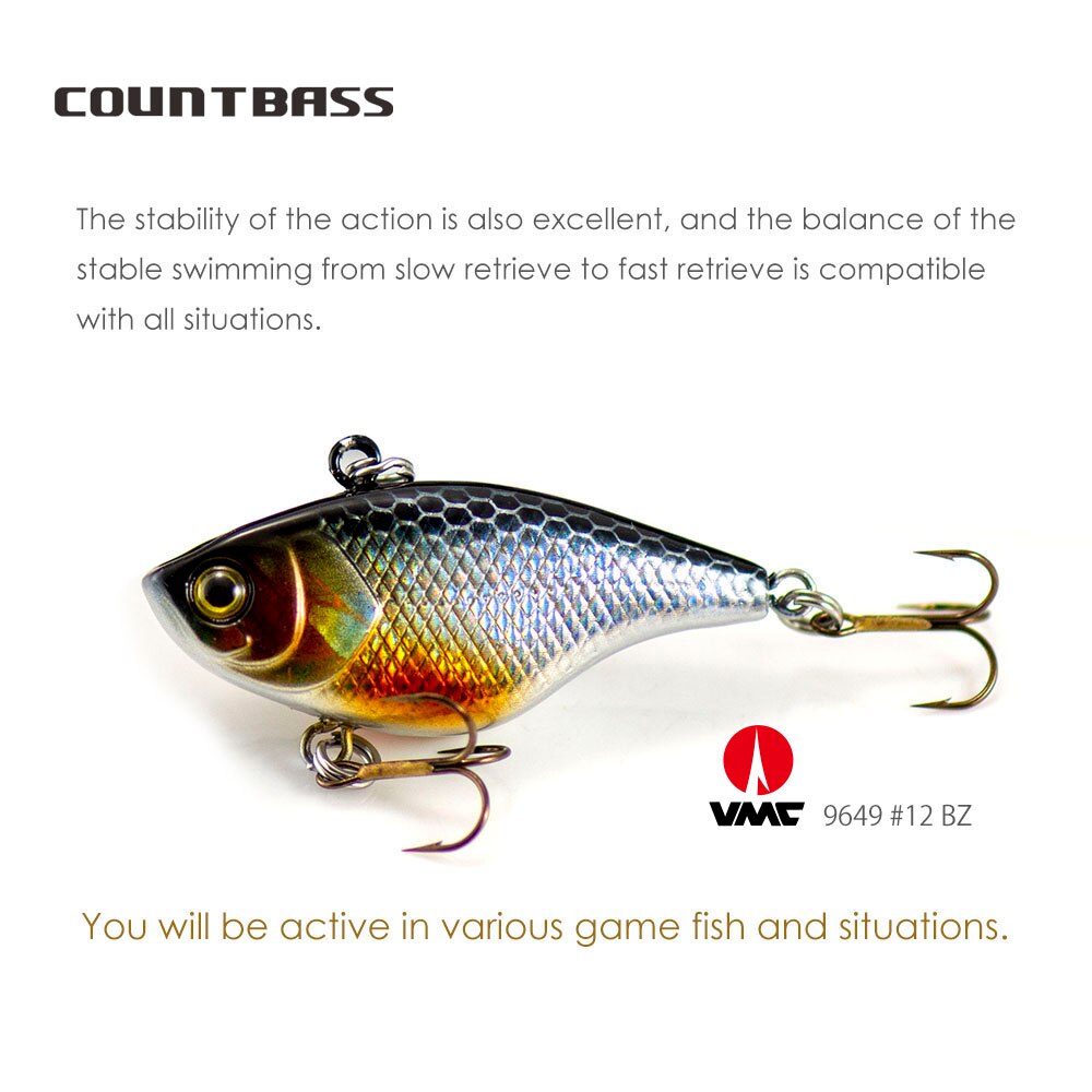 1pc Countbass Vibration 40mm Hardbait