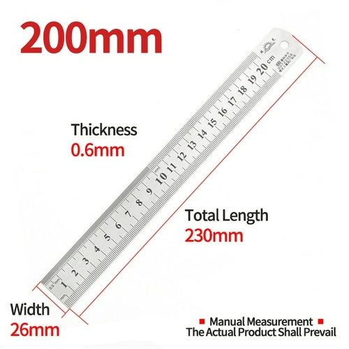 Double Side Scale Metal Ruler High Quality Stainless