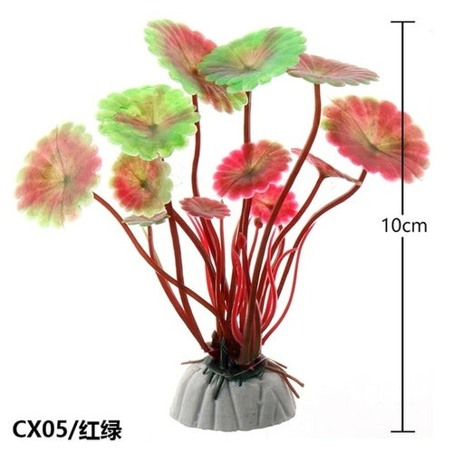 1pcs Mini 13cm Pvc Fish Tank Aquarium Decor Green Artificial Plastic