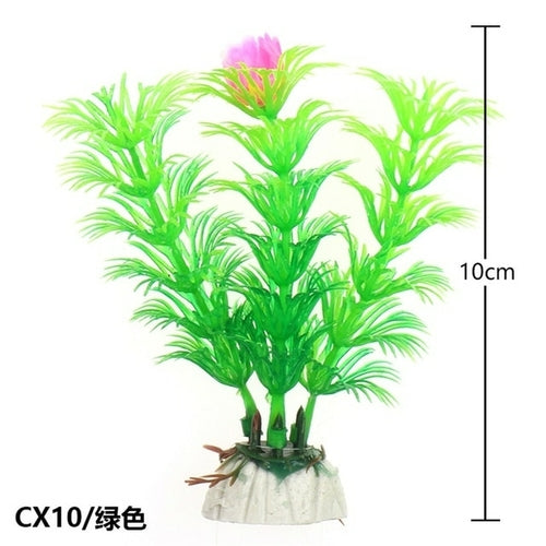1pcs Mini 13cm Pvc Fish Tank Aquarium Decor Green Artificial Plastic