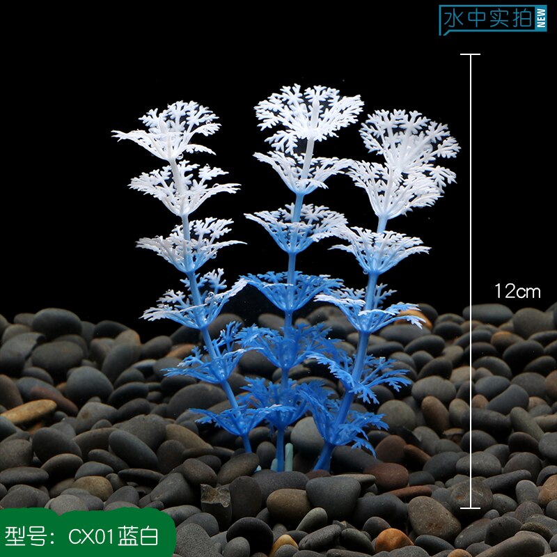 1pcs Mini 13cm Pvc Fish Tank Aquarium Decor Green Artificial Plastic