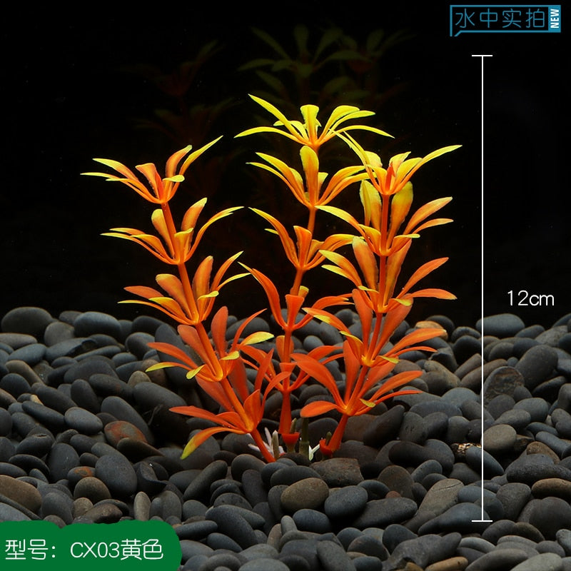 1pcs Mini 13cm Pvc Fish Tank Aquarium Decor Green Artificial Plastic