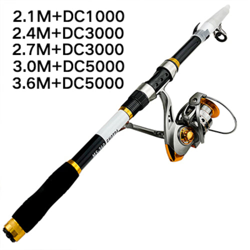 Carbon Fiber Telescopic Fishing Rod Portable