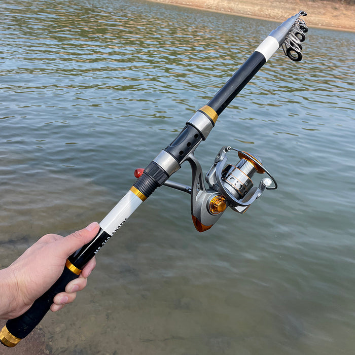 Carbon Fiber Telescopic Fishing Rod Portable