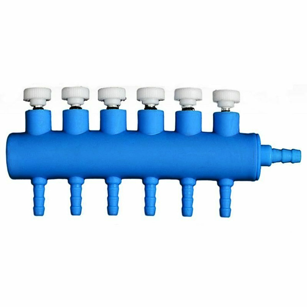 2 3 4 5 6 Way Air Flow Distributor Fish Tank Aquarium Volume Control