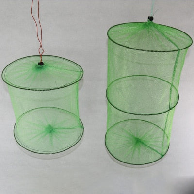 2 Layers Portable Fishing Net Mesh Cage