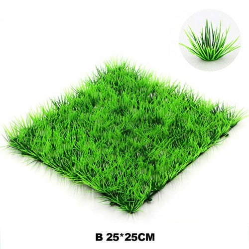 25*25cm Eco Friendly Aquarium Ornaments Artificial Water Plastic Green