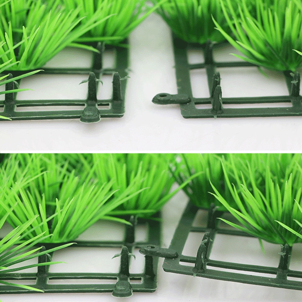 25*25cm Eco Friendly Aquarium Ornaments Artificial Water Plastic Green