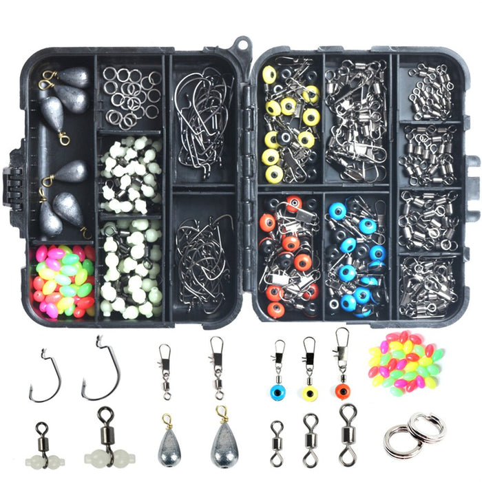 251pcs/box Portable Fishing Tackles Set